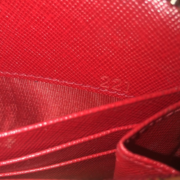 Prada Red Large Saffiano Leather Zip Around Wallet - Picture 7 of 10
